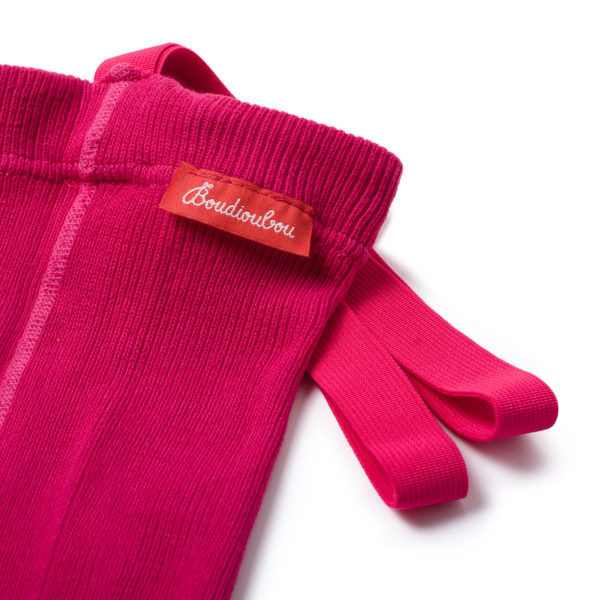 Kids' short tights with braces MAGENTA - Image 4