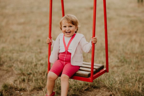 Kids' short tights with braces MAGENTA - Image 6